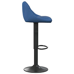 Acheter vidaXL Tabourets de bar lot de 2 bleu velours