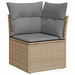 Avis vidaXL Salon de jardin avec coussins 7 pcs beige résine tressée acacia