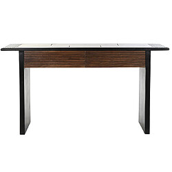 Pegane Console / Table console en acacia coloris marron foncé - Longueur 140 x Profondeur 40 x Hauteur 76 cm