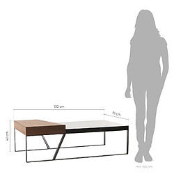 Acheter Table Basse Rectangulaire Pärumm Schönheit 130x75x40 cm