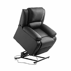 Avis Mes Fauteuil de relaxation releveur électrique en PU noir - VALIA