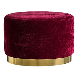 BigBuy Home Pouf Or Bordeaux Doré Acier inoxydable 60 x 40 x 40 cm