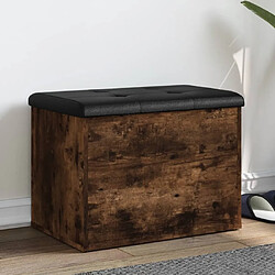 Maison Chic Banc de rangement | Meuble de rangement d'Entrée | Coffres d'Intérieur chêne fumé 62x42x45 cm bois d'ingénierie -MN85339