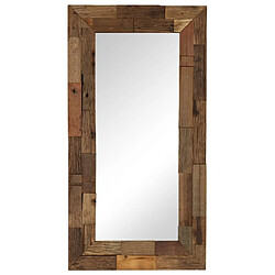 vidaXL Miroir Bois de récupération massif 50 x 110 cm 