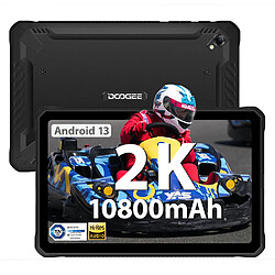 DOOGEE R10 Tablette Tactile Robuste Noir- Android 13 iPad, 10.36''FHD 2K 15Go+128Go Batería 10800mAh 4G WIFI6 IP68/IP69K