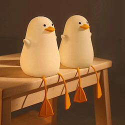 Universal Bébé lumineux kawaii, enfant lumineux à LED, encore doucement décoration chambre bébé, lampe de chevet mouette, tamisable touch USB lampe enfant en silicone, lampe de lit chaude et mignonne comme cadeau d'aide au sommeil, (blanc)