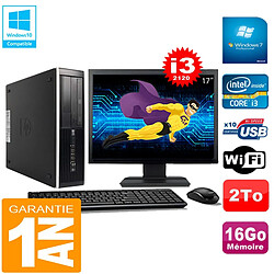 PC HP Compaq Pro 6300 SFF I3-2120 16Go 2To Graveur DVD Wifi W7 Ecran 17" · Occasion 