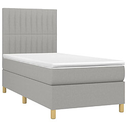 Avis Sommier à lattes et matelas LED,Cadre à lattes de lit pour Adulte Gris clair 100x200 cm Tissu -MN99689