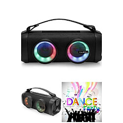 NEDIS Enceinte Portable Party Bluetooth LED RGB Couplage Stéréo 2.0 USB Micro SD Basses pures USB IPX5 TWS ETANCHE EXT + LASER MULTI POINT