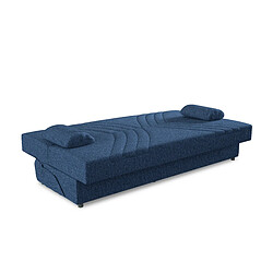 Alter Canapé-lit conteneur 3 places, avec 2 coussins, 181 x 81 x 88h cm, coloris Bleu Jeans