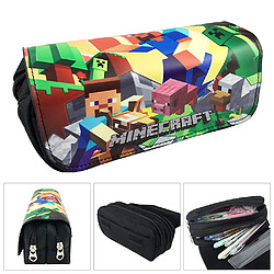 Universal La boîte à crayons double couche de Minecraft Kids a une grande capacité (-3) 