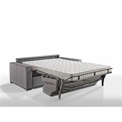 Inside 75 Canapé convertible EXPRESS PREMIUM 120 cm sommier lattes RENATONISI matelas BULTEX velours gris steel