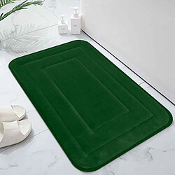 LUUCOZK Tapis de bain antidérapants absorbants à séchage rapide pour salle de bain - Vert foncé-40x60cm 