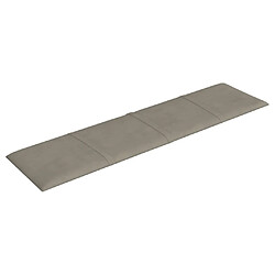 Avis vidaXL Panneaux muraux 12 pcs Gris clair 60x15 cm Velours 1,08 m²