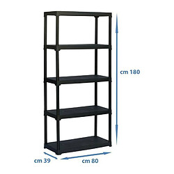 TOOD Etagere 5 tablettes dimensions h180x80x39