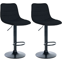 Non Lot de 2 tabourets de bar Lex tissu B 