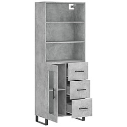 Acheter Maison Chic Buffet,Meuble de Rangement,commode pour salon,Cuisine Gris béton 69,5x34x180 cm Bois d'ingénierie -MN34188