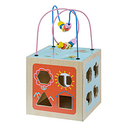 Grand cube d’activité en bois 4 en 1 jeu d’éveil 1 an premier âge éducatif apprentissage bébé Teamson Kids PS-T0006