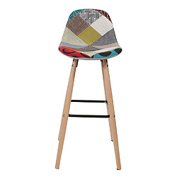 Acheter The Home Deco Factory Tabouret de bar scandinave patchwork multicolore