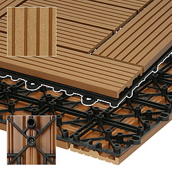 Avis Ecd Germany WPC carreaux de sol 30x30cm 1m² pour terrasse jardin piscine patio mosaïque teck