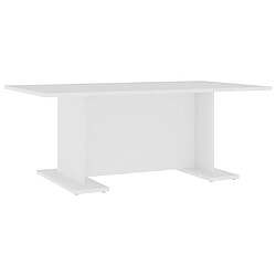 vidaXL Table basse blanc 103,5x60x40 cm bois d'ingénierie