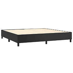 Acheter vidaXL Sommier à lattes de lit matelas LED Noir 200x200cm Similicuir