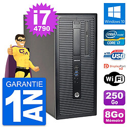 PC Tour HP EliteDesk 800 G1 Intel i7-4790 RAM 8Go Disque 250Go Windows 10 Wifi · Occasion 