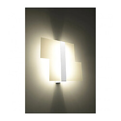 Avis Luminaire Center Applique murale Massimo Wall Verre,acier blanc 2 ampoules 28cm