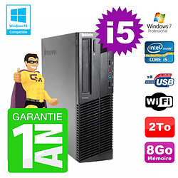 PC Lenovo M91p SFF Intel I5-2400 8Go Disque 2To Graveur Wifi W7 · Occasion 