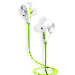 Wewoo Oreillette Bluetooth blanc pour iPhone, Samsung, , Xiaomi, HTC et Autres Smartphones Étanche Sport Sans Fil V4.1 Écouteurs Stéréo Casque + Vert,