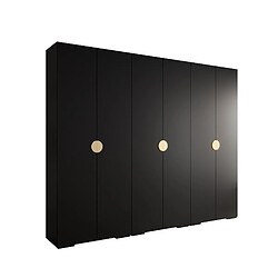 Abiks Meble Armoire Inova 4 À Portes Battantes 236,7/300/47 6 Portes (nero/d’oro)