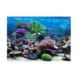 fond d'aquarium, affiche adhésive décor de mur de réservoir de poissons autocollant corail l Autocollant de fond d'aquarium