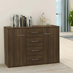 vidaXL Buffet Chêne marron 88x30x65 cm Bois d'ingénierie