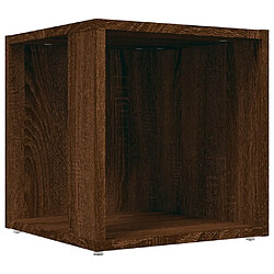 Maison Chic Table d'appoint | Table Basse Chêne marron 33x33x34,5 cm Bois d'ingénierie -GKD35397