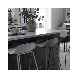 Venture Home Tabouret de bar en acier et plastique Wave (Lot de 2) gris.