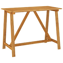 vidaXL Table de bar de jardin 140x70x104 cm Bois d'acacia massif