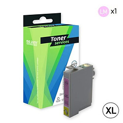 TONER SERVICES Compatible Epson T0796 Cartouche Magenta clair C13T07964010 (Chouette)