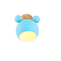 Universal Applique murale nordique aluminium mickey hills chambre d'enfant allume lampe murale moderne pour l'intérieur luminaire e27 luminaire créatif (bleu) 