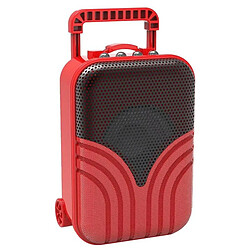 Yonis Mini Enceinte Bluetooth Rouge Portable Design Rétro Son Immersif Puissant