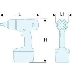 Clé à choc 18V 1/2" haute performance sans batterie Facom CL3.CH18SD