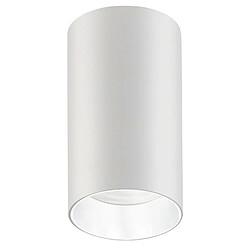 Luminaire de surface Maclean MCE458 W/W tube, spot, rond, aluminium, GU10, 55x100mm, blanc