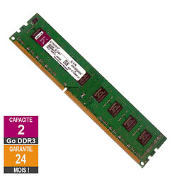 Barrette Mémoire 2Go RAM DDR3 Kingston KVR1333D3N9/2G PC3-10600U 1333MHz 2Rx8 · Reconditionné PC3-10600 - 1333MHz