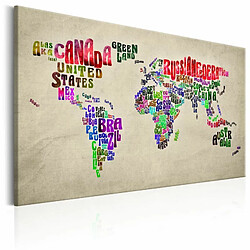 Paris Prix Tableau Imprimé World Map : World Tour en Anglais 40 x 60 cm