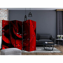 Paris Prix Paravent 5 Volets Red Rose with Water Drops 172x225cm