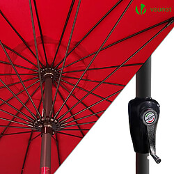 Avis Vounot Parasol inclinable 270cm Shanghai avec housse de protection rouge