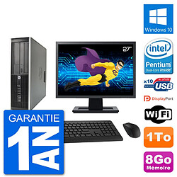 PC HP Compaq 6200 Pro SFF Ecran 27" G630 RAM 8Go Disque Dur 1To Windows 10 Wifi - Occasion