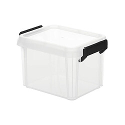 IRIS OHYAMA Lot de 4 boites de rangement Empilables avec couvercle - Multi Box - Mbx-2 - Transparent - 2 L - 22, 4 x 17 x 14, 5