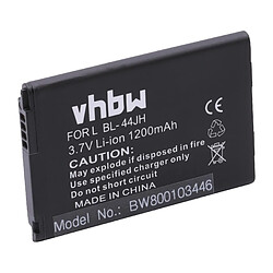 vhbw Batterie remplacement pour LG BL-44JH, EAC61839001, EAC61839006, EAC61878801, EAC61878801 AAC pour smartphone (1200mAh, 3,7V, Li-ion)