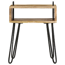 Maison Chic Table de chevet,Table de nuit,Table d'appoint pour salon Bois de manguier massif 40 x 34 x 47 cm -MN49071