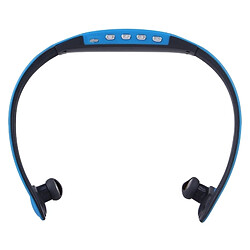 Wewoo Casque Sport bleu pour les smartphone et iPad ordinateur portable MP3 ou autres périphériques audio, stockage maximum de carte SD: 32GB étanche à la transpiration stéréo sans fil écouteurs intra-auriculaires avec micro SD,